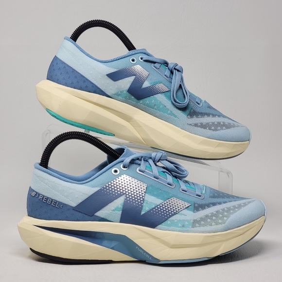 New Balance Fuelcell Rebel V4 WFCXCH4 Women Size 8.5 Running Shoes Aqua New - Picture 2 of 10